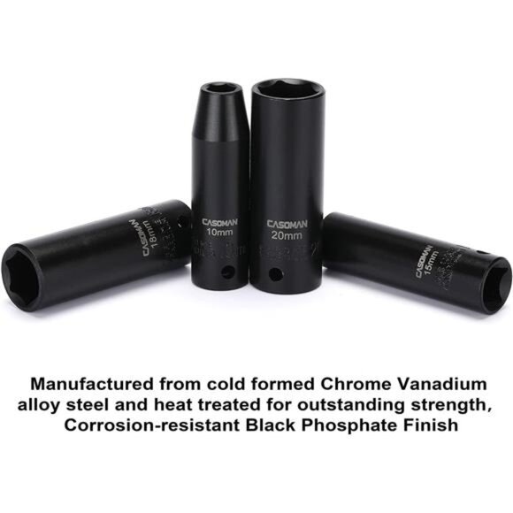 Complete 1/2-Inch Drive Deep Impact Socket Set, Metric - Picture 5 of 8